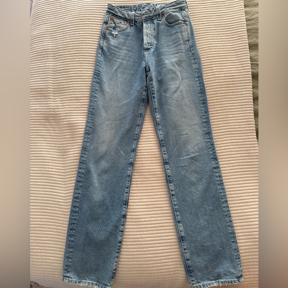 AG Light Blue Straight Jeans